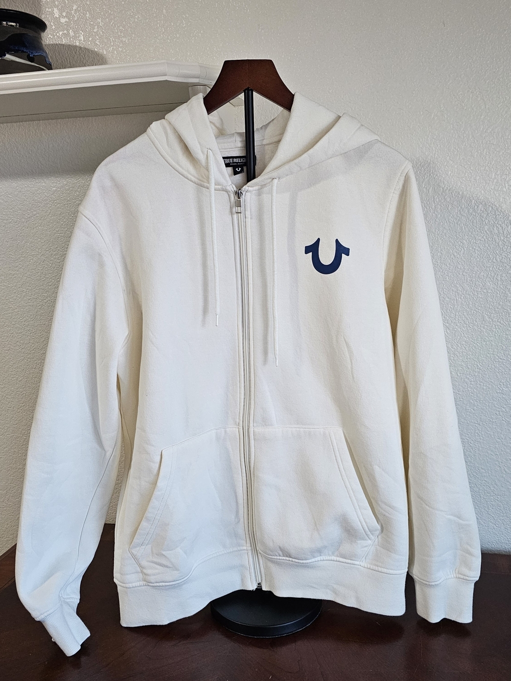 True Religion Whits Zip-Up Hoodie, Size Large, Stitched & Print Graphics